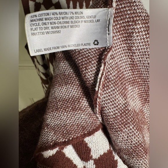 WILD FABLE Sweater Dress Brown & White Abstract Dress Womens M-XL, Juniors XXL - Picture 4 of 7